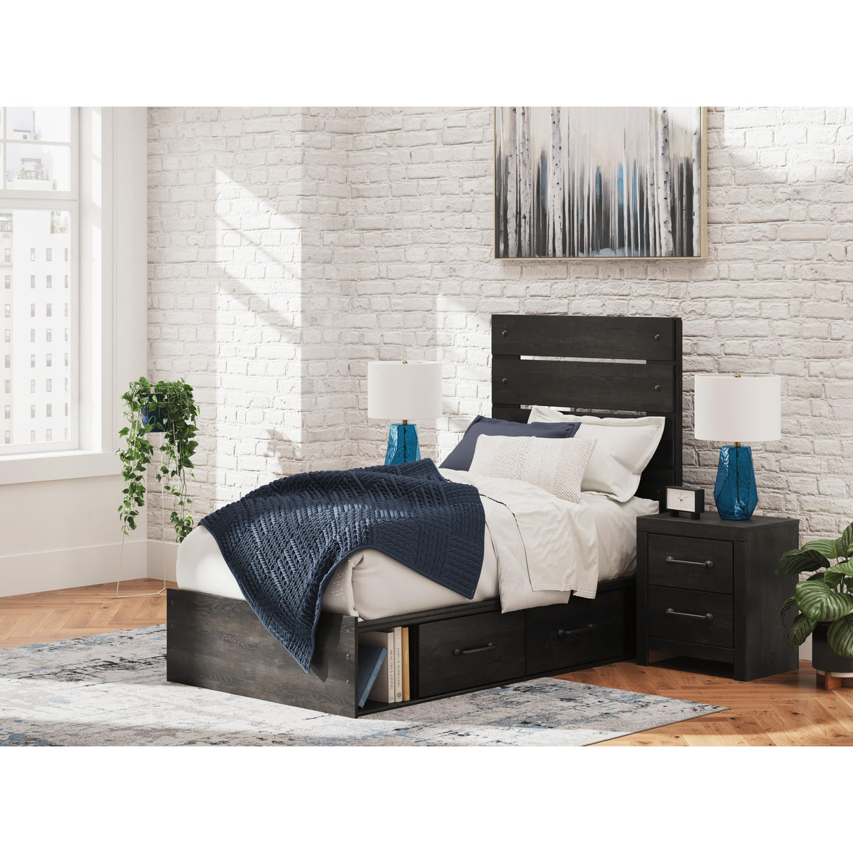 Signature Design by Ashley Hollivern PCB2108B18 Twin Panel Bed with Storage IMAGE 7