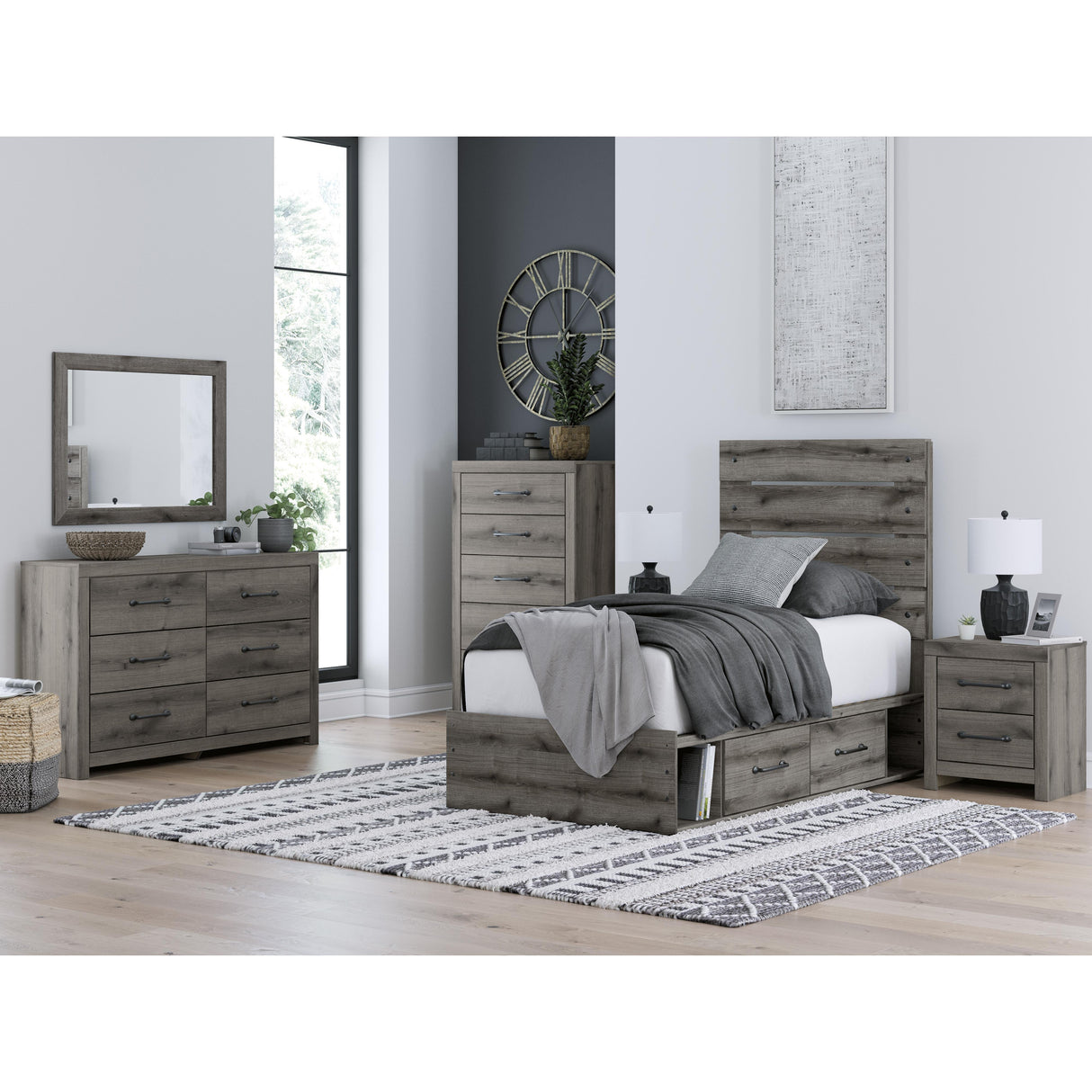 Signature Design by Ashley Graystorm PCB2405B18 Twin Panel Storage Bed IMAGE 10