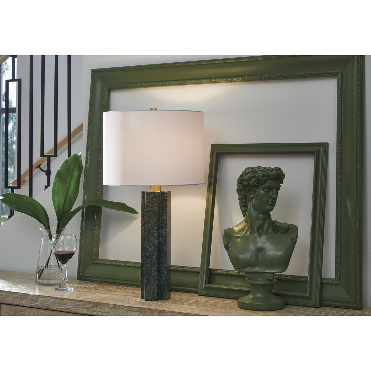 Signature Design by Ashley Keegan L429084 Marble Table Lamp IMAGE 2