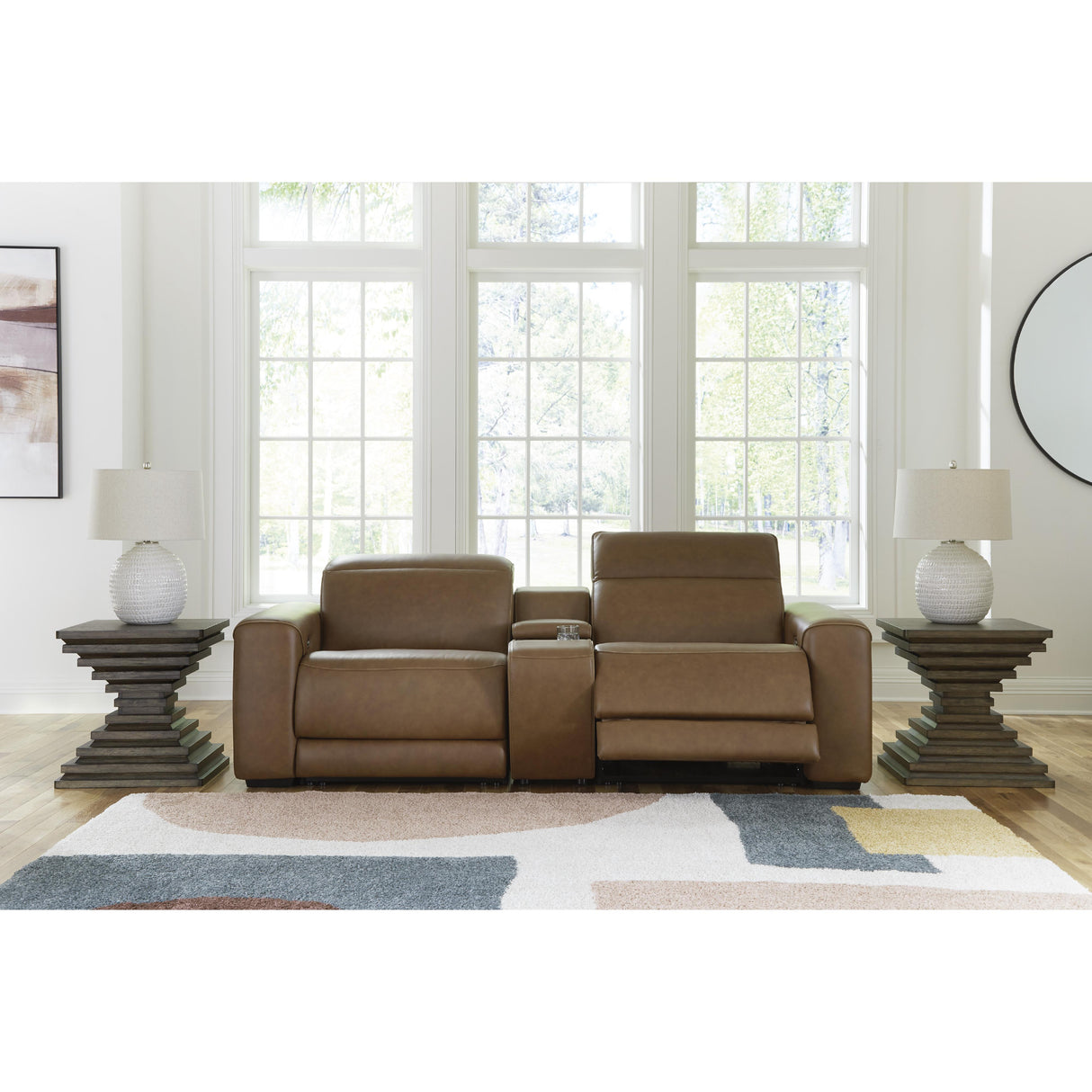 Signature Design by Ashley Magic Man PCU10700S3 2 pc Power Reclining Sectional Loveseat with Console IMAGE 2