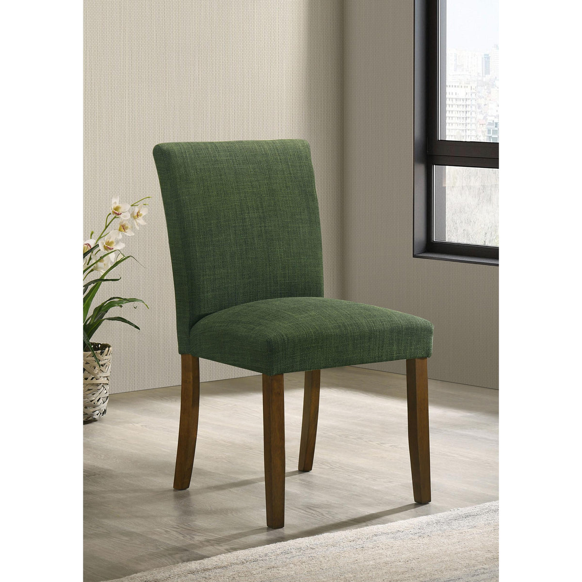 Coaster Furniture Cantley 106378 pholstered Dining Side Chair - Green IMAGE 3