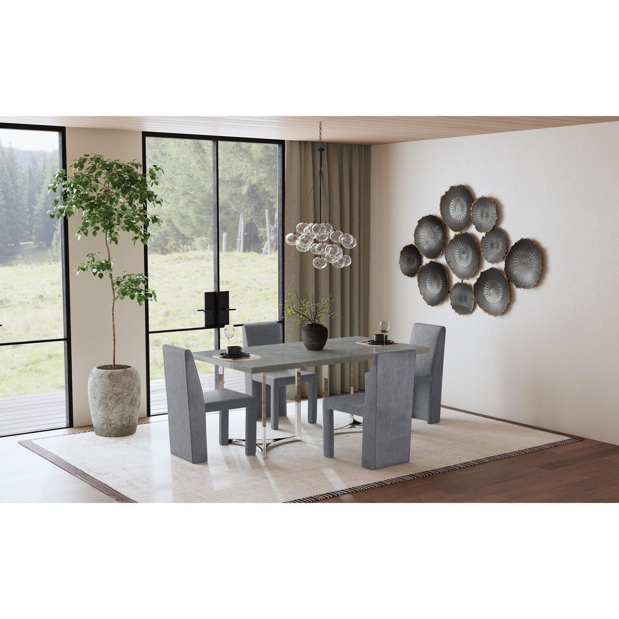 Coaster Furniture Sterling 108121 72-inch Rectangular Dining Table - Grey Faux Marble IMAGE 11