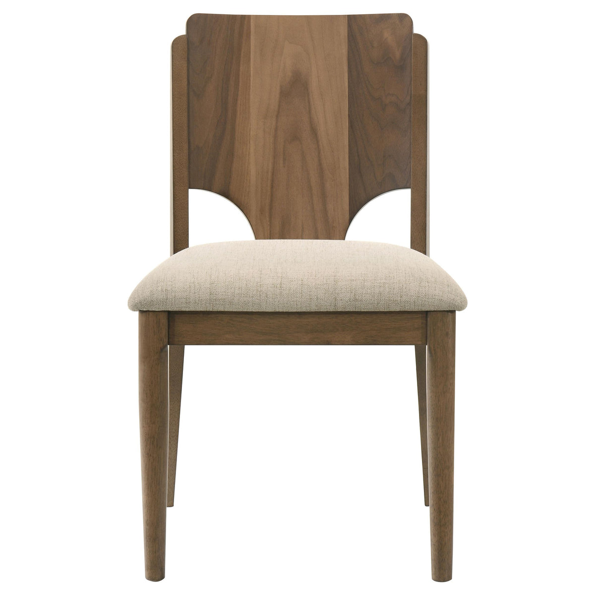 Coaster Furniture Crestmore 108572 Dining Chair - Upholstered Seat Walnut IMAGE 4
