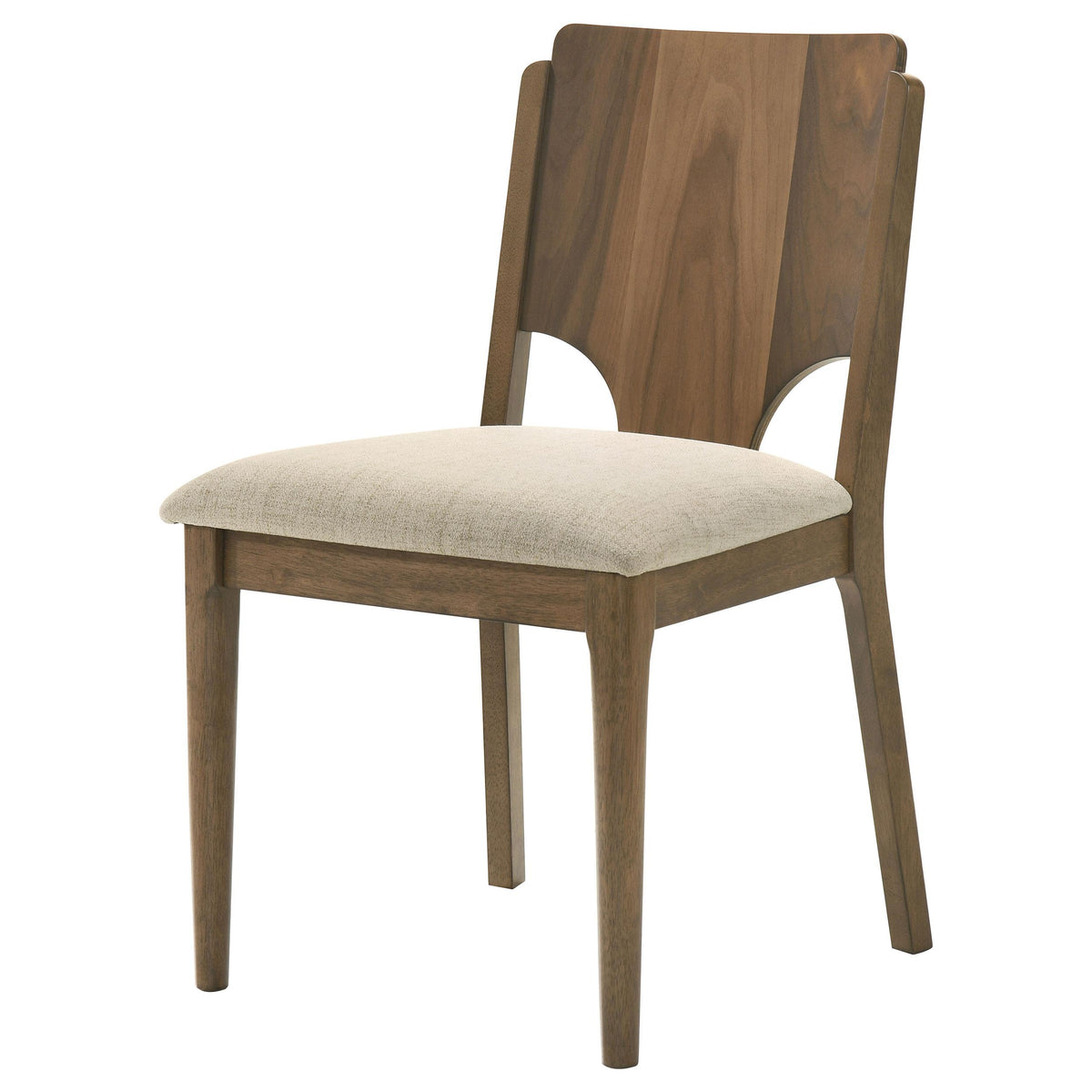 Coaster Furniture Crestmore 108572 Dining Chair - Upholstered Seat Walnut IMAGE 5