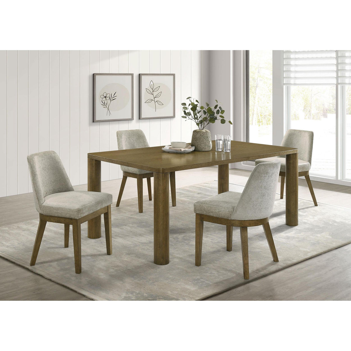Coaster Furniture Castlewood 109351 71-inch Rectangular Wood Dining Table - Brown Oak IMAGE 6
