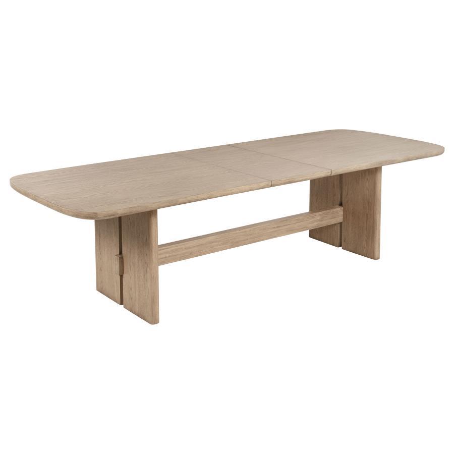Coaster Furniture Kailani 109381 110-inch Rectangular Wood Dining Table - Beige Oak IMAGE 1