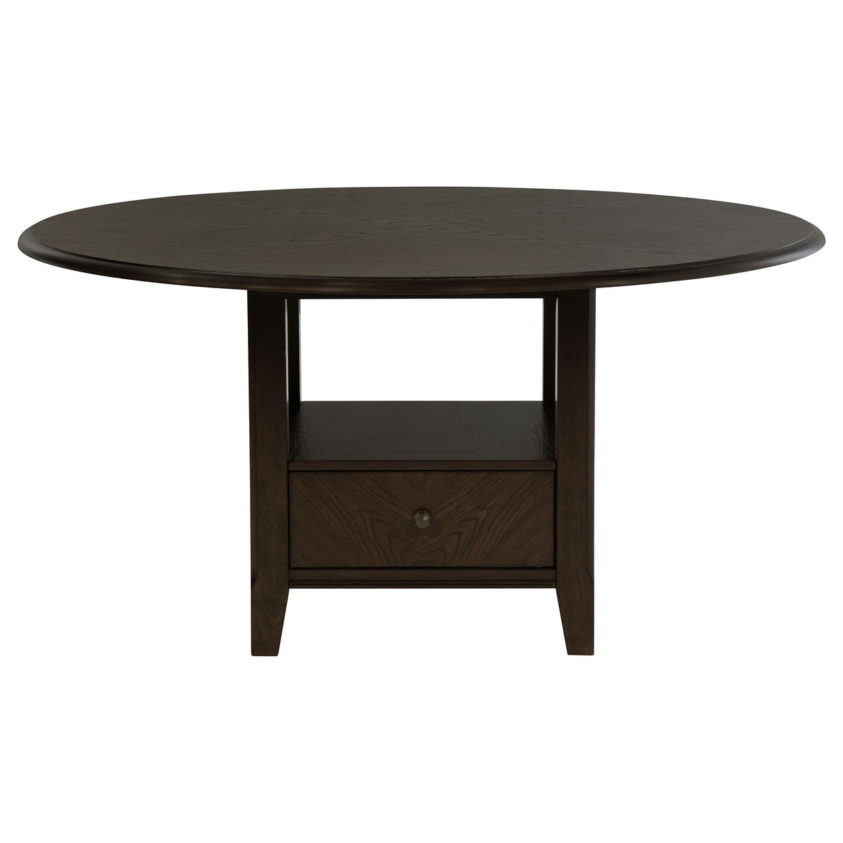 Coaster Furniture Twyla 115100 60-inch Round Dining Table with Drawer - Dark Cocoa IMAGE 3