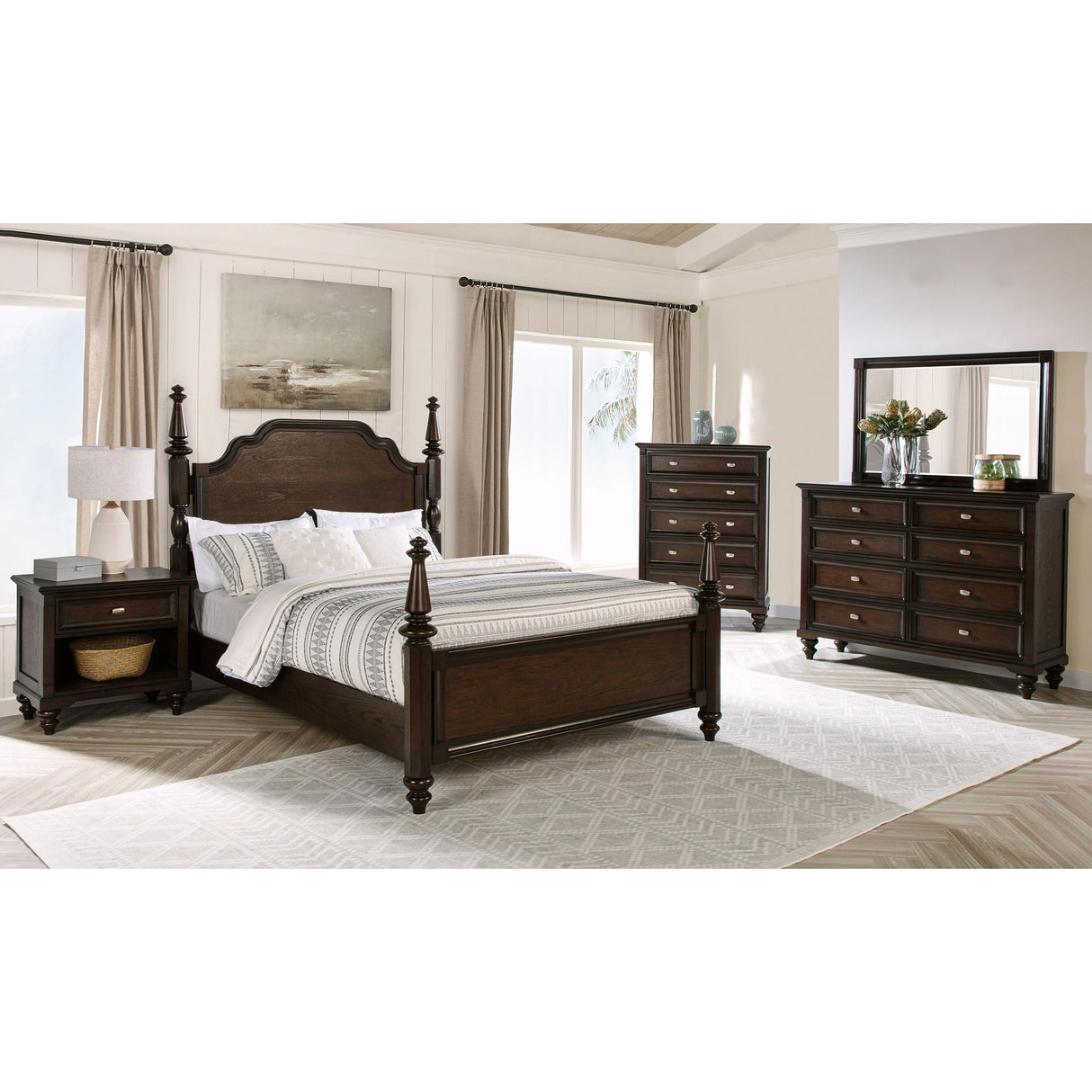 Coaster Furniture Andover 223632 1-Drawer Nightstand Bedside Table - Dark Oak IMAGE 13