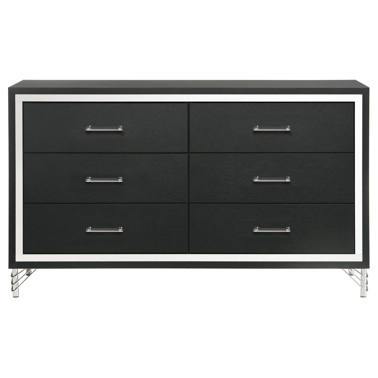 Coaster Furniture Lucia 224993 6-Drawer Dresser Cabinet - Black IMAGE 3