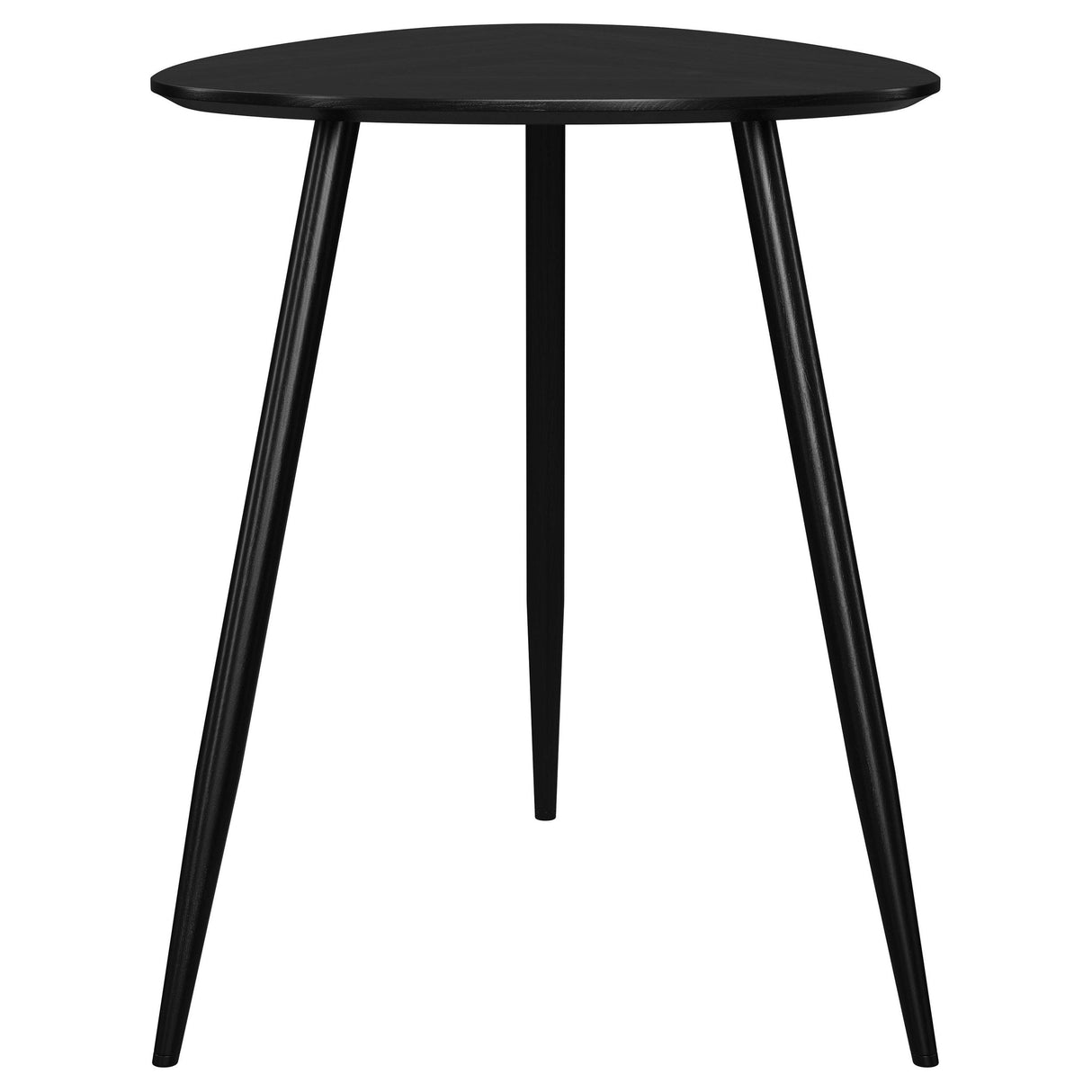 Coaster Furniture Odessa 707917 Triangular Solid Wood End Table - Black IMAGE 7