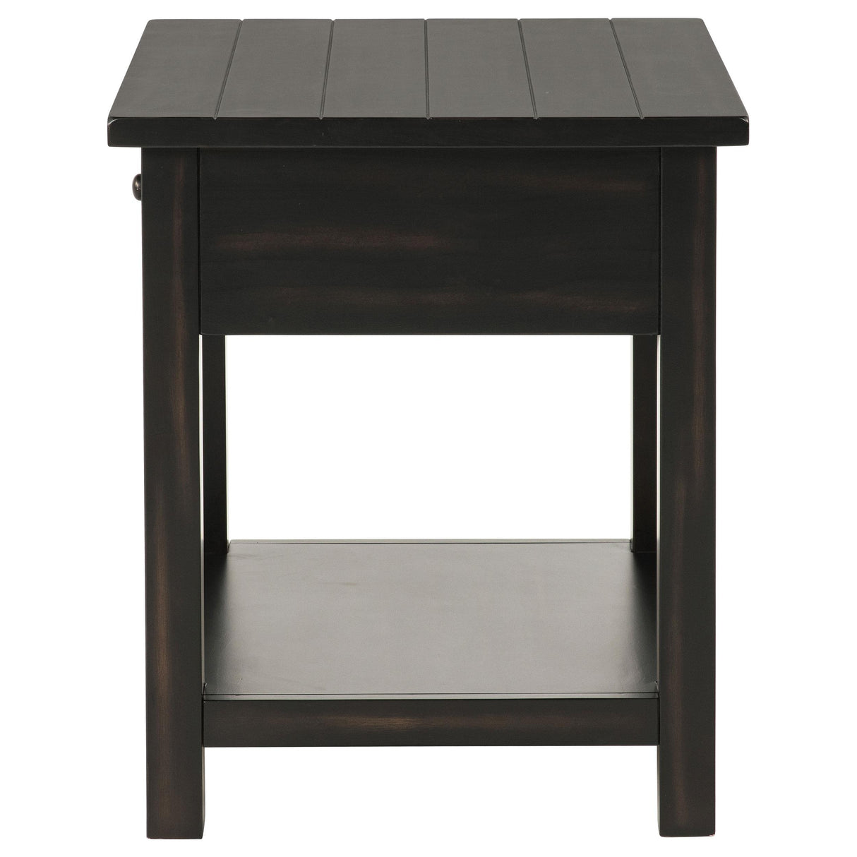 Coaster Furniture Payne 710567 1-Drawer Wood End Table with Shelf - Distressed Java IMAGE 5