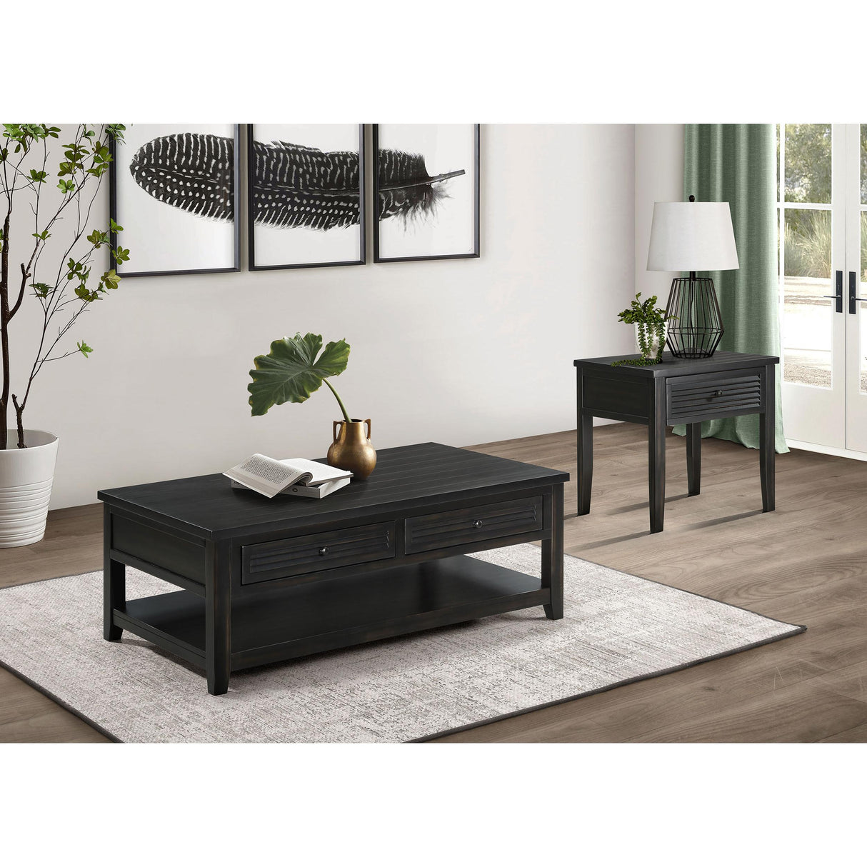 Coaster Furniture Concord 710577 1-Drawer Square End Table - Distressed Java IMAGE 8
