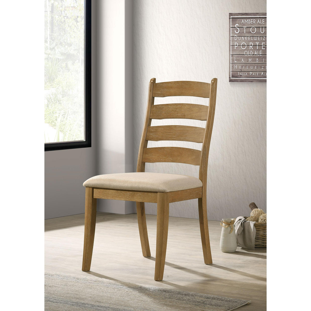 Coaster Furniture Danvers 109152 Wood Dining Side Chair - Brown Oak IMAGE 3