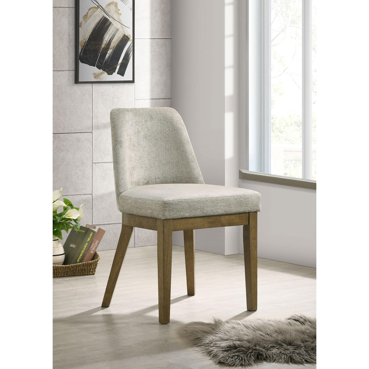 Coaster Furniture Castlewood 109352 Upholstered Side Chair - Light Tan IMAGE 3