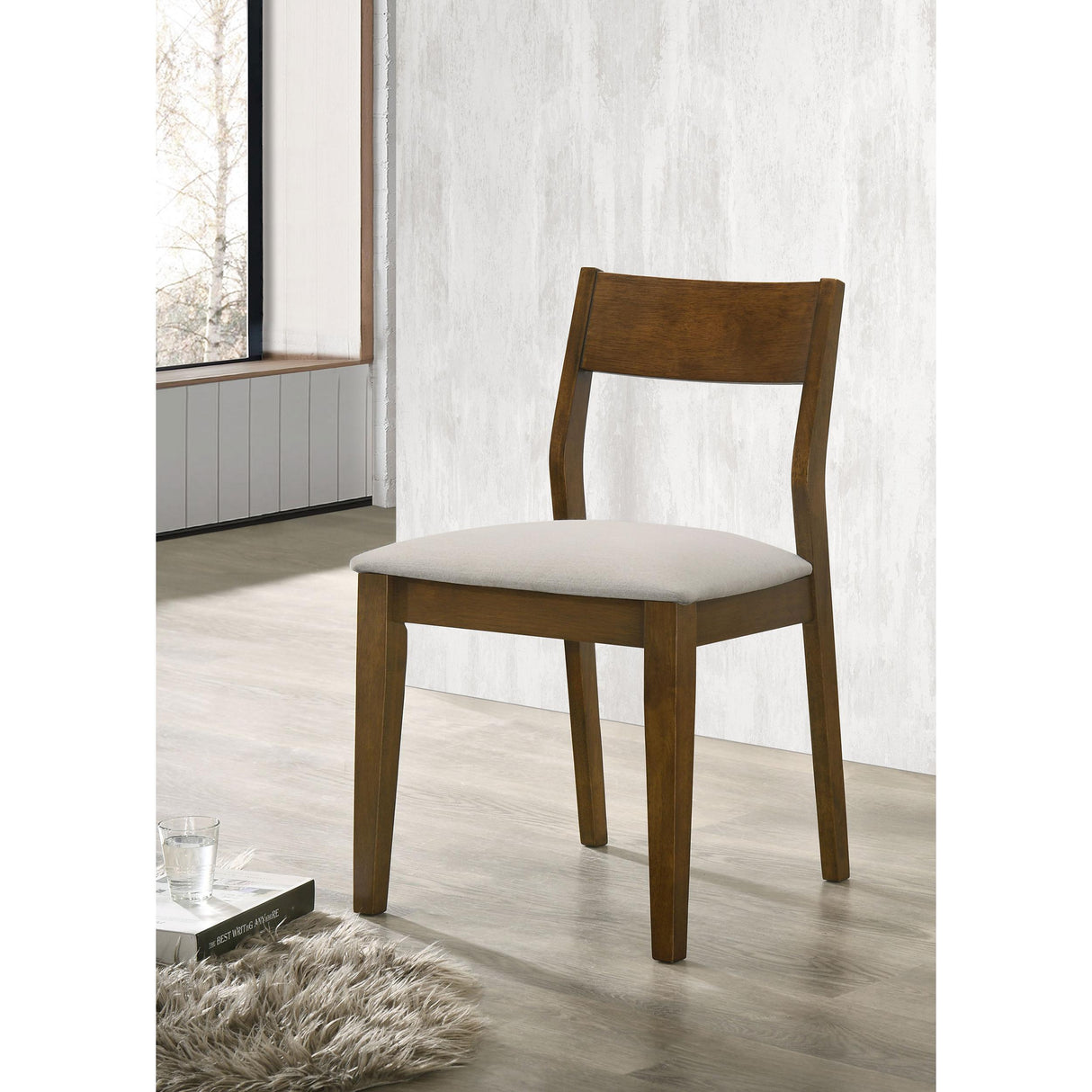 Coaster Furniture Almonte 108922 Dining Chair Upholstered Seat - Dark Brown IMAGE 2