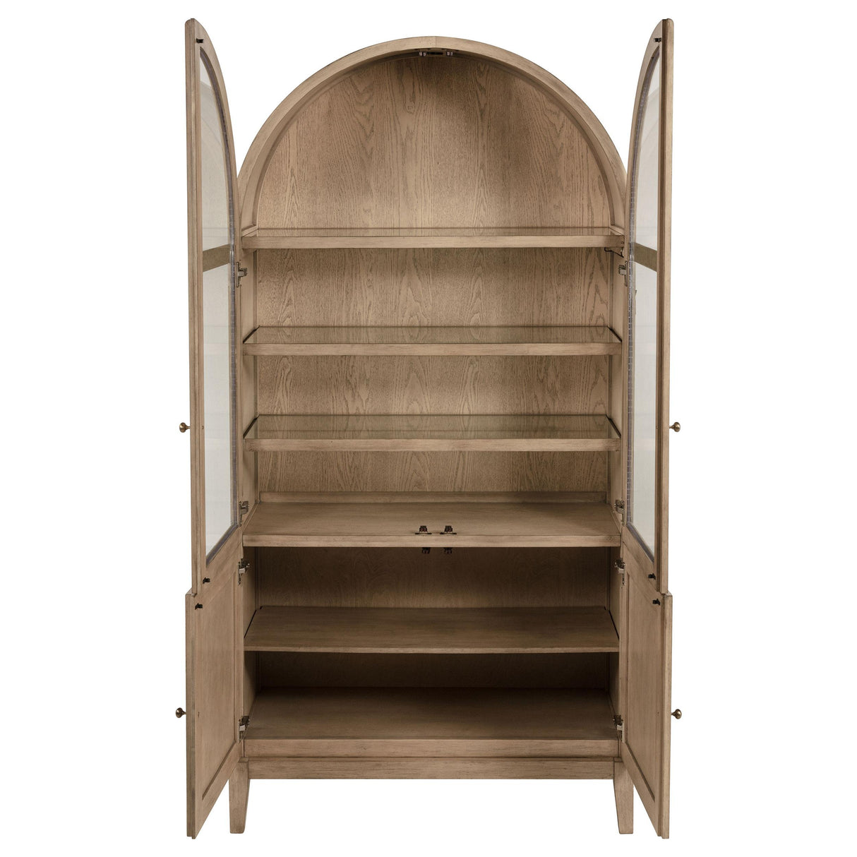 Coaster Furniture Kailani 109386 4-Door Cane Dining Vitrine Display Cabinet - Beige Oak IMAGE 4