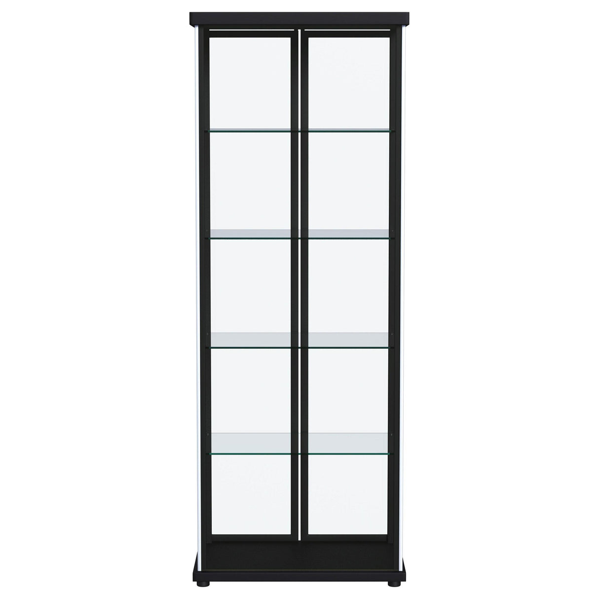 Coaster Furniture Aero 950400 4-shelf Display Curio Cabinet with LED Lighting - Black IMAGE 10