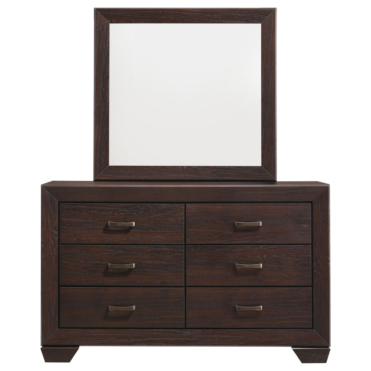 Coaster Furniture Kauffman 204393M 6-Drawer Dresser with Mirror - Dark Cocoa IMAGE 3