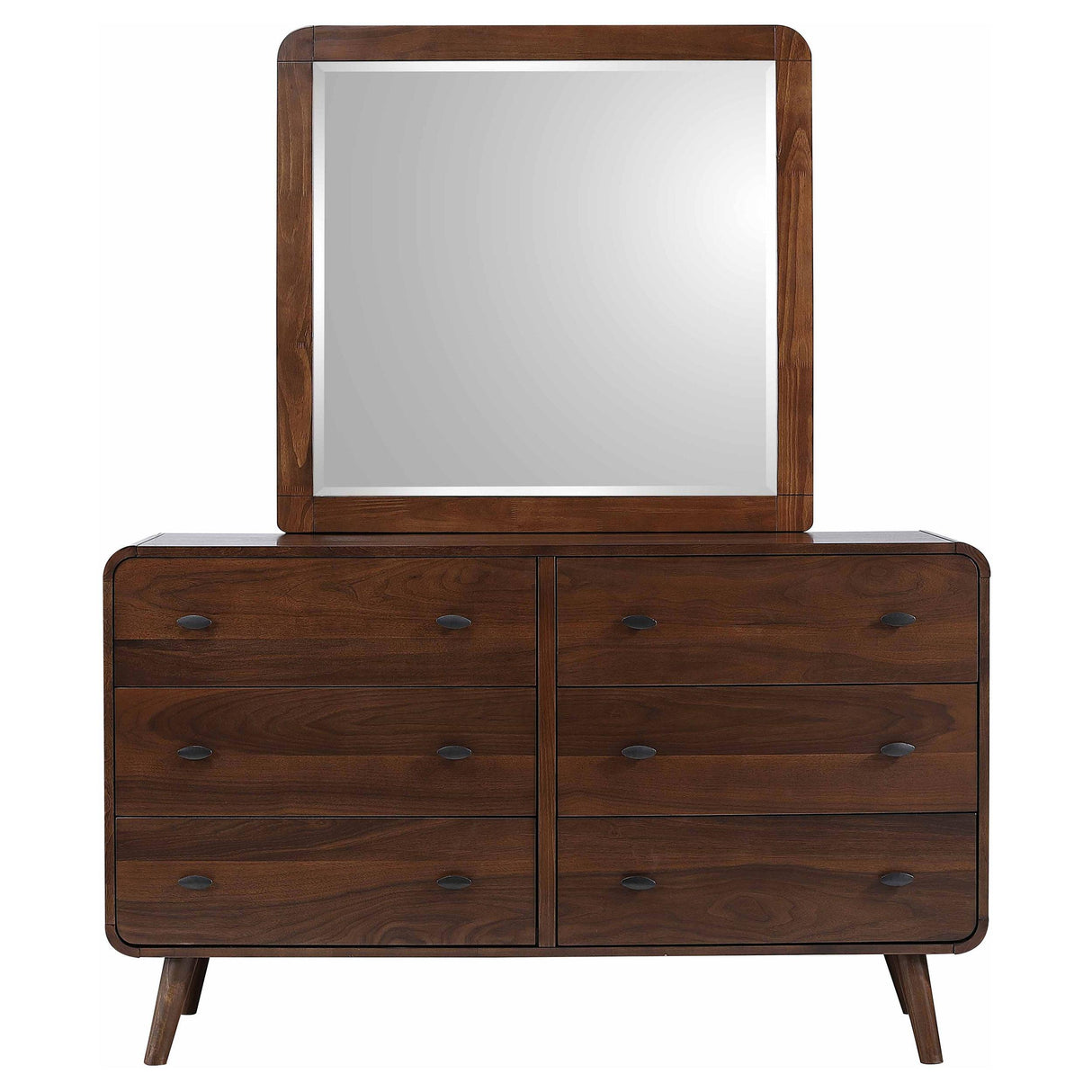 Coaster Furniture Robyn 205133M 6-Drawer Dresser with Mirror - Dark Walnut IMAGE 3