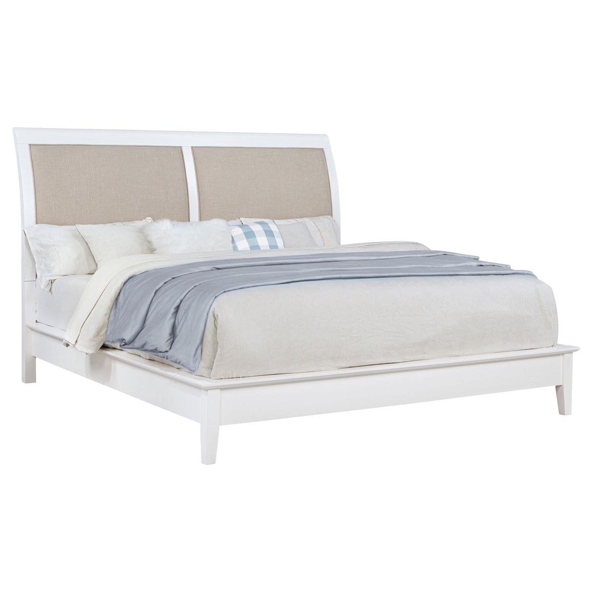 Coaster Furniture Bexhill 223471Q 56-inch Upholstered Queen Panel Bed - White IMAGE 2