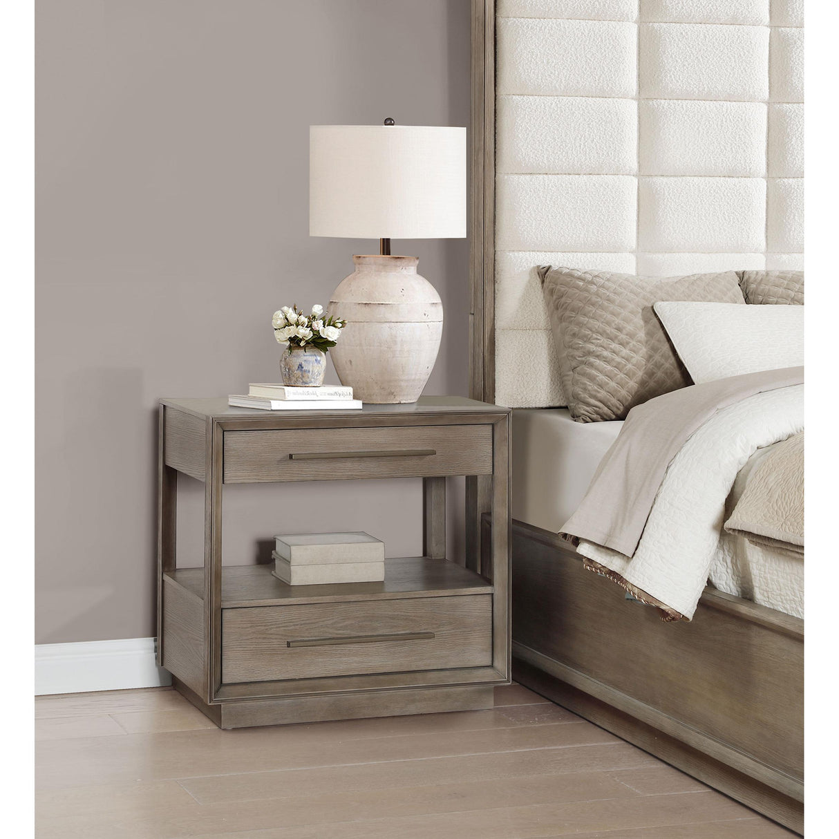 Coaster Furniture Durango 223272 2-Drawer Nightstand Bedside Table - Taupe Oak IMAGE 12