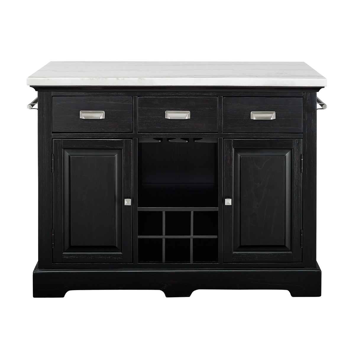 Steve Silver Furniture Aspen AS380CKT White Marble Kitchen Tbl IMAGE 1