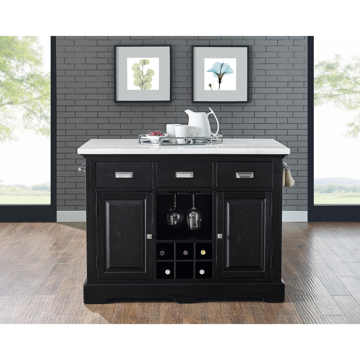 Steve Silver Furniture Aspen AS380CKT White Marble Kitchen Tbl IMAGE 10
