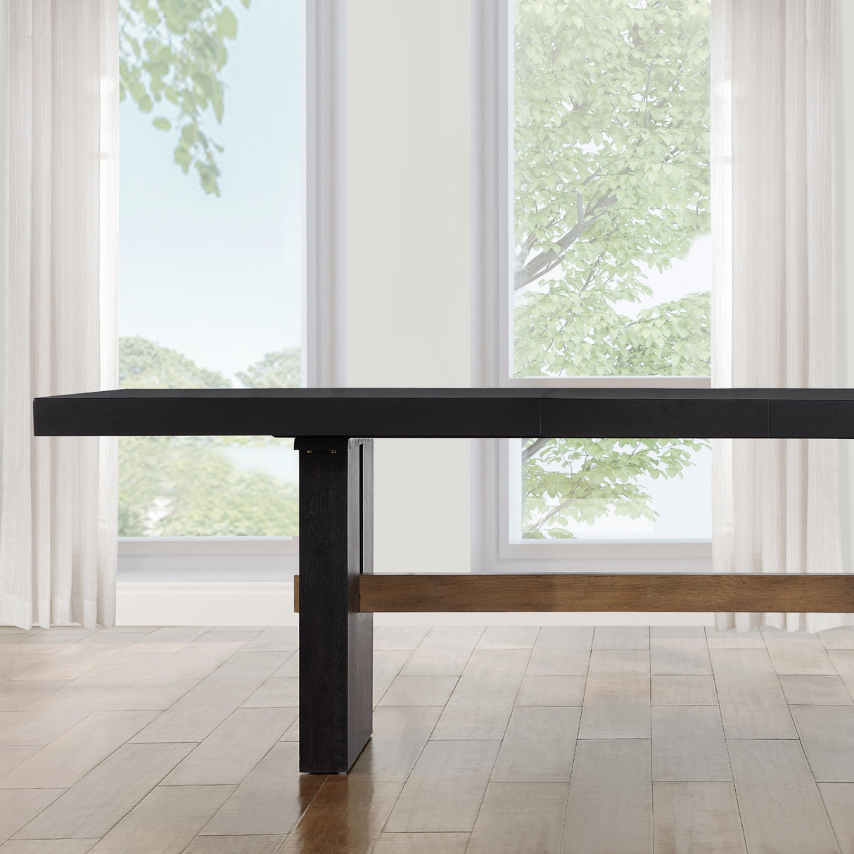 Steve Silver Furniture Aubrey ABR500K-TTTB 78-96" Dining Table w/18" Leaf IMAGE 7