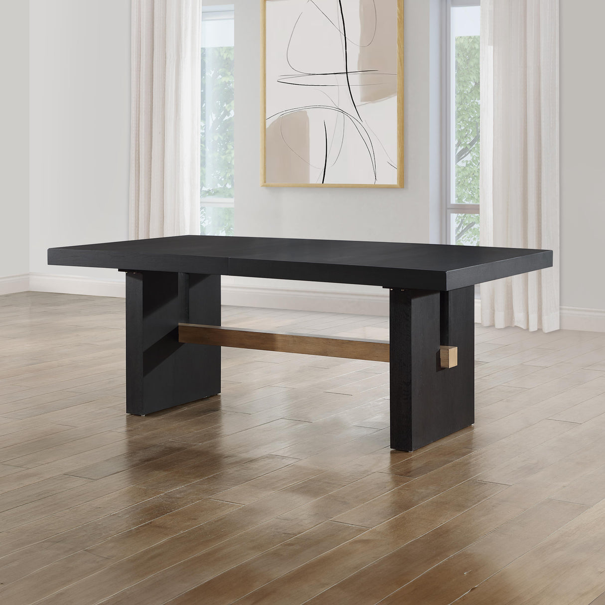 Steve Silver Furniture Aubrey ABR500K-TTTB 78-96" Dining Table w/18" Leaf IMAGE 8