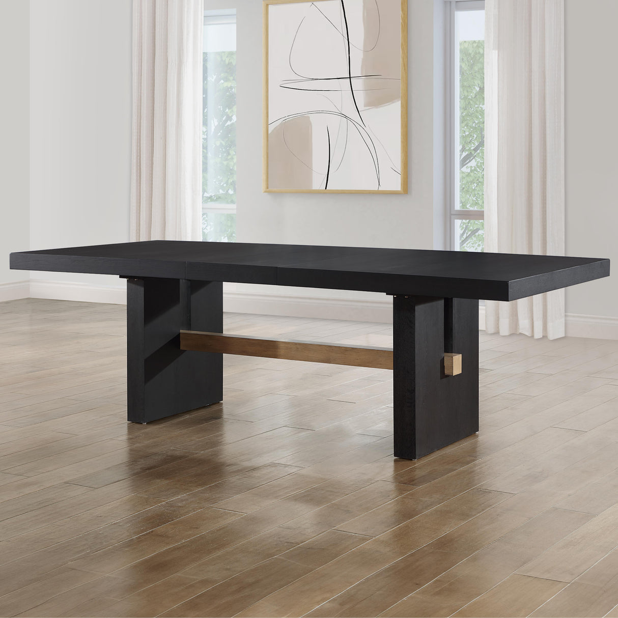 Steve Silver Furniture Aubrey ABR500K-TTTB 78-96" Dining Table w/18" Leaf IMAGE 9
