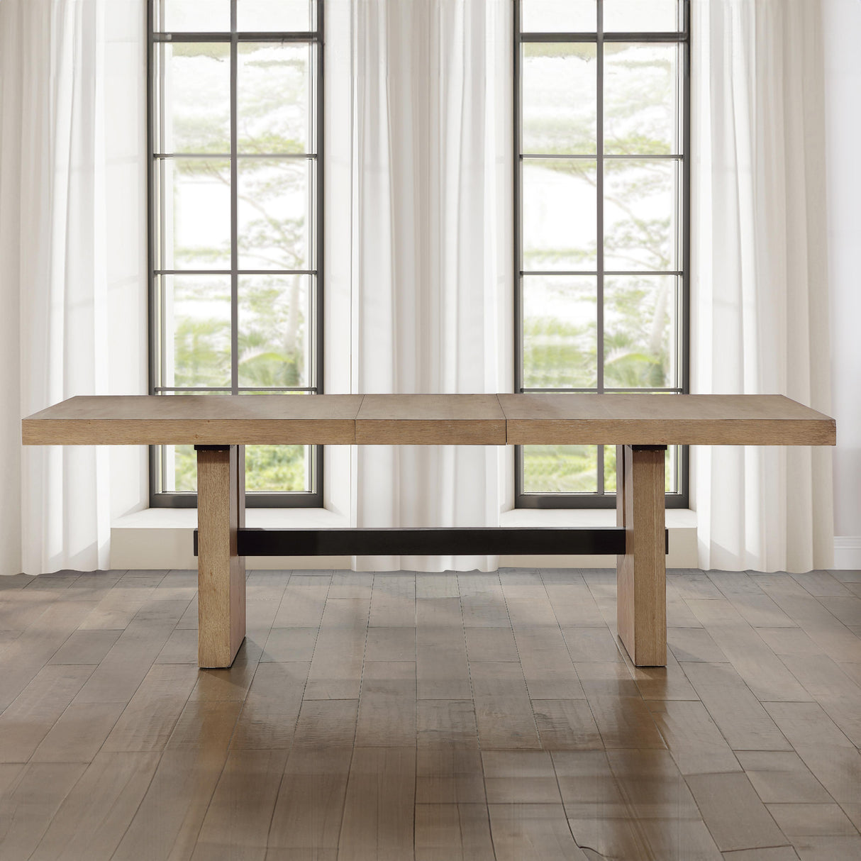 Steve Silver Furniture Aubrey ABR500N-TTTB 78-96" Dining Table w/18" Leaf IMAGE 5