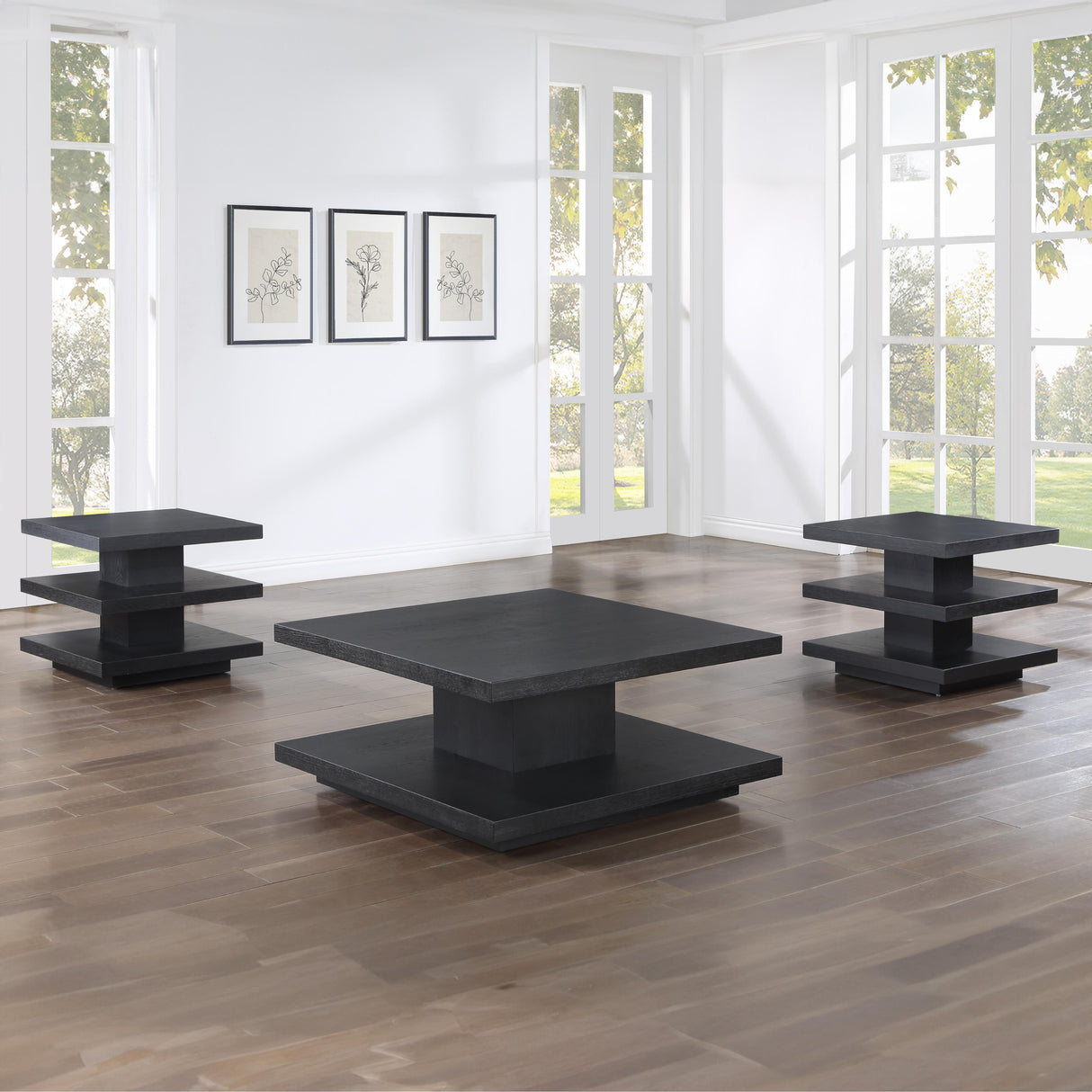 Steve Silver Furniture Canyon CAN100KE Black End Table IMAGE 6