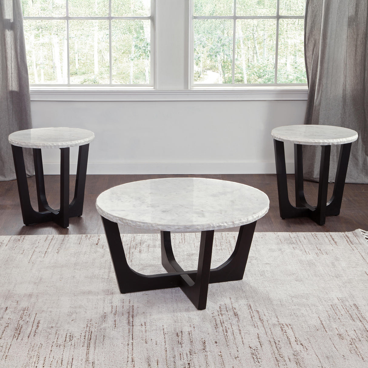Steve Silver Furniture Chrissy CH200WRE White Marble Top End Table IMAGE 7