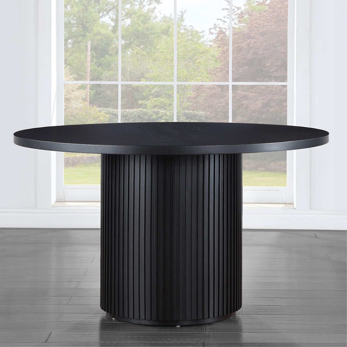 Steve Silver Furniture Colvin COL500K-TTTB 52" Round Dining Table, Black IMAGE 5