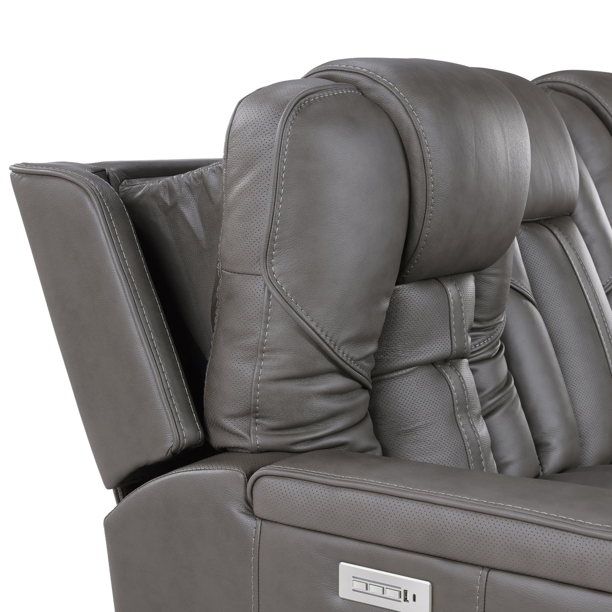 Steve Silver Furniture Daniel DAE800S Triple Power Leather Theater Sofa IMAGE 11