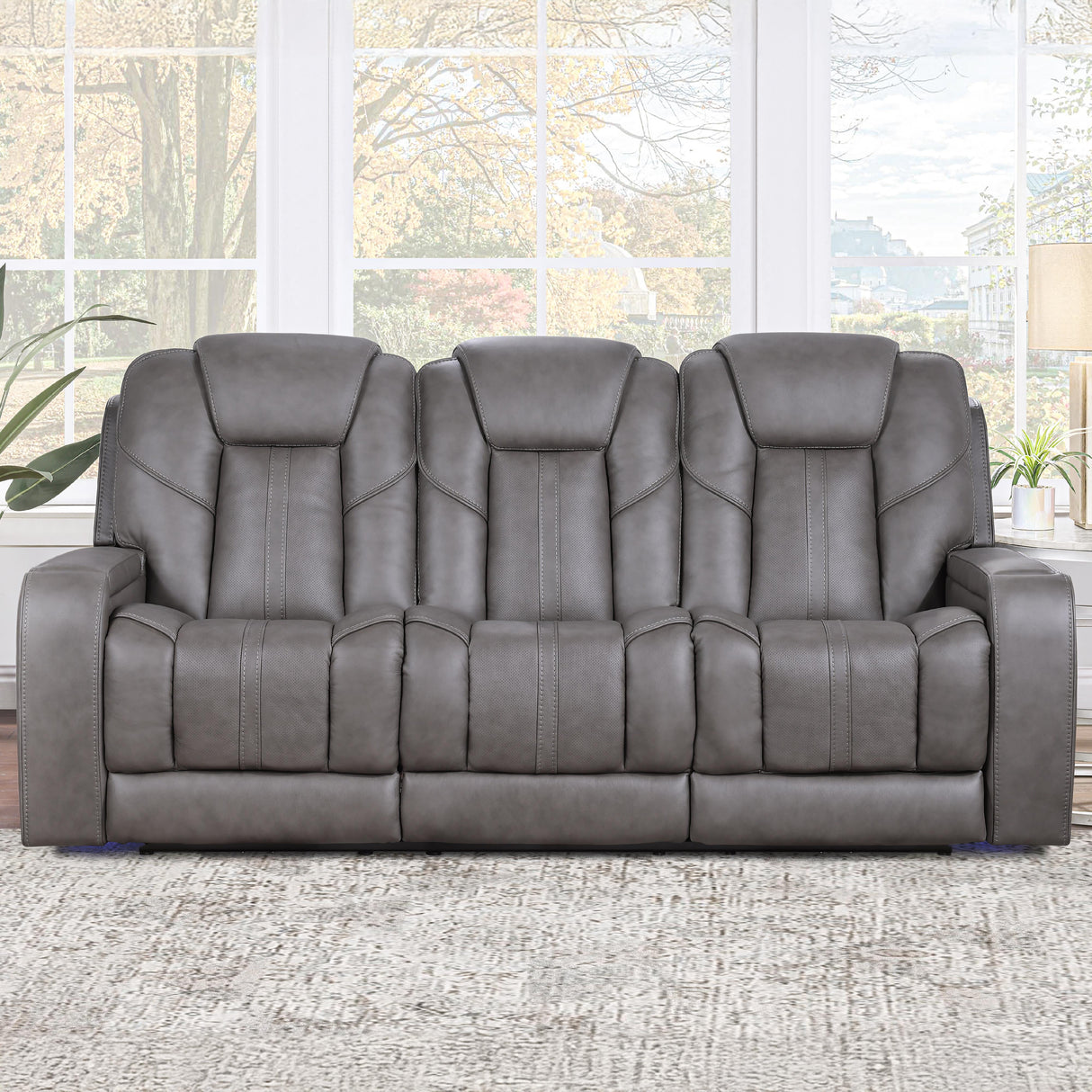Steve Silver Furniture Daniel DAE800S Triple Power Leather Theater Sofa IMAGE 13