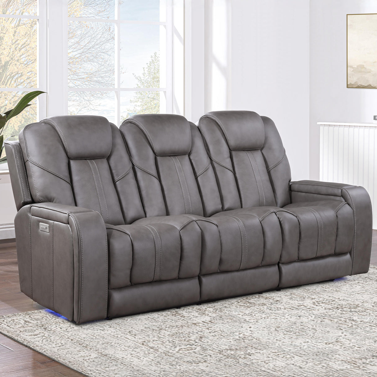 Steve Silver Furniture Daniel DAE800S Triple Power Leather Theater Sofa IMAGE 14