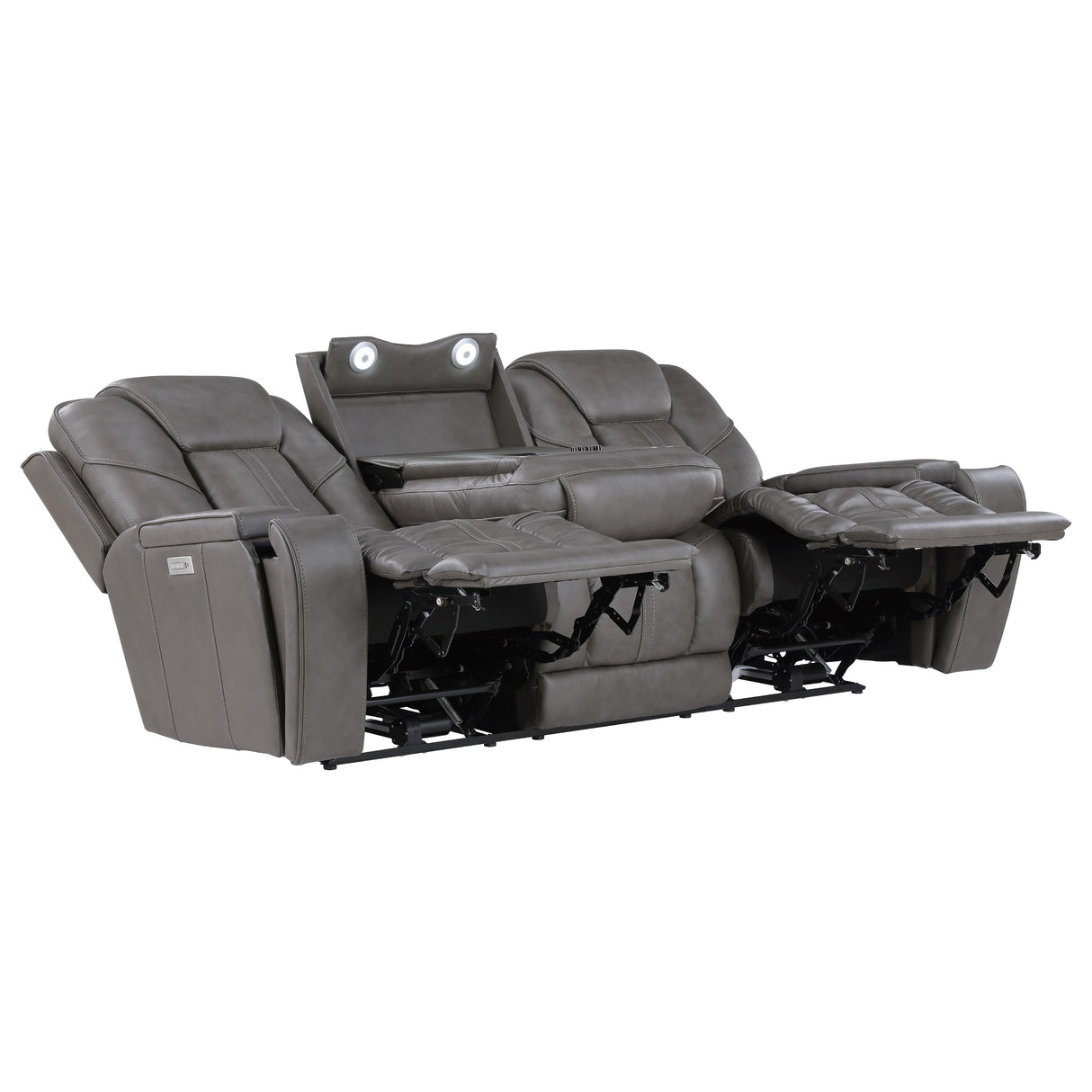 Steve Silver Furniture Daniel DAE800S Triple Power Leather Theater Sofa IMAGE 4