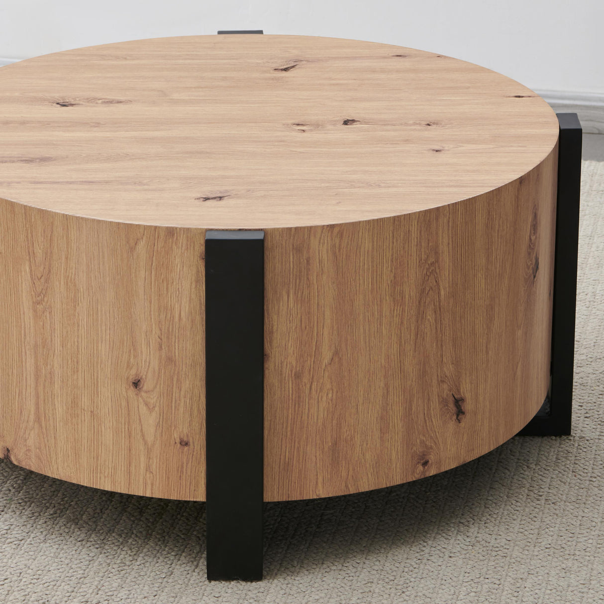 Steve Silver Furniture Darcie DR200RC Faux Wood Round Cocktail Table IMAGE 5