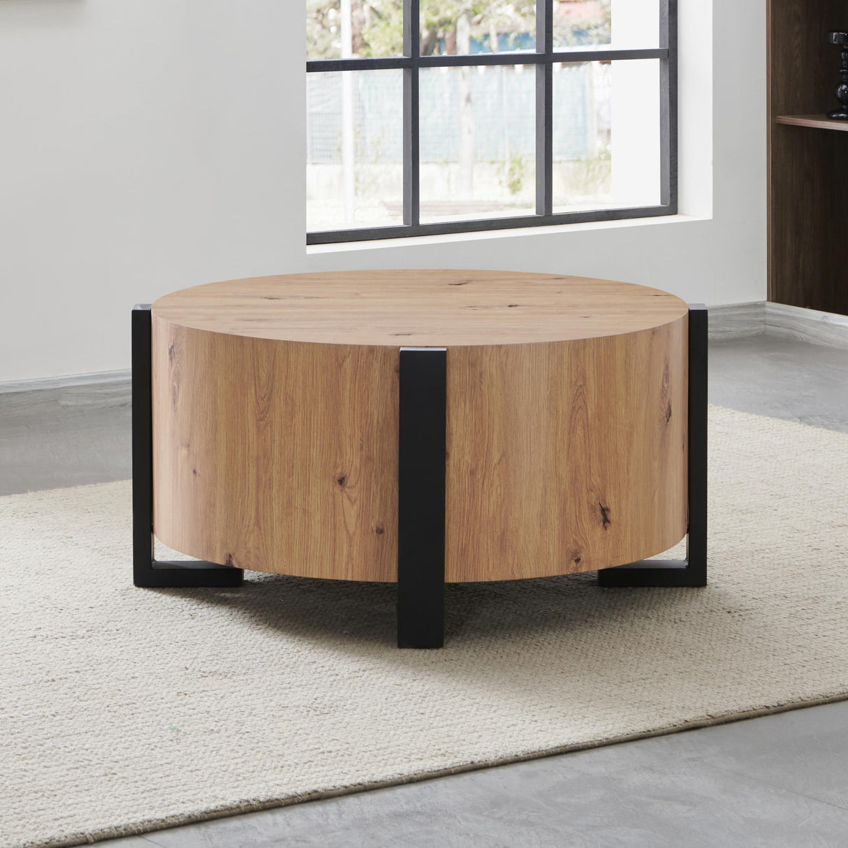 Steve Silver Furniture Darcie DR200RC Faux Wood Round Cocktail Table IMAGE 7