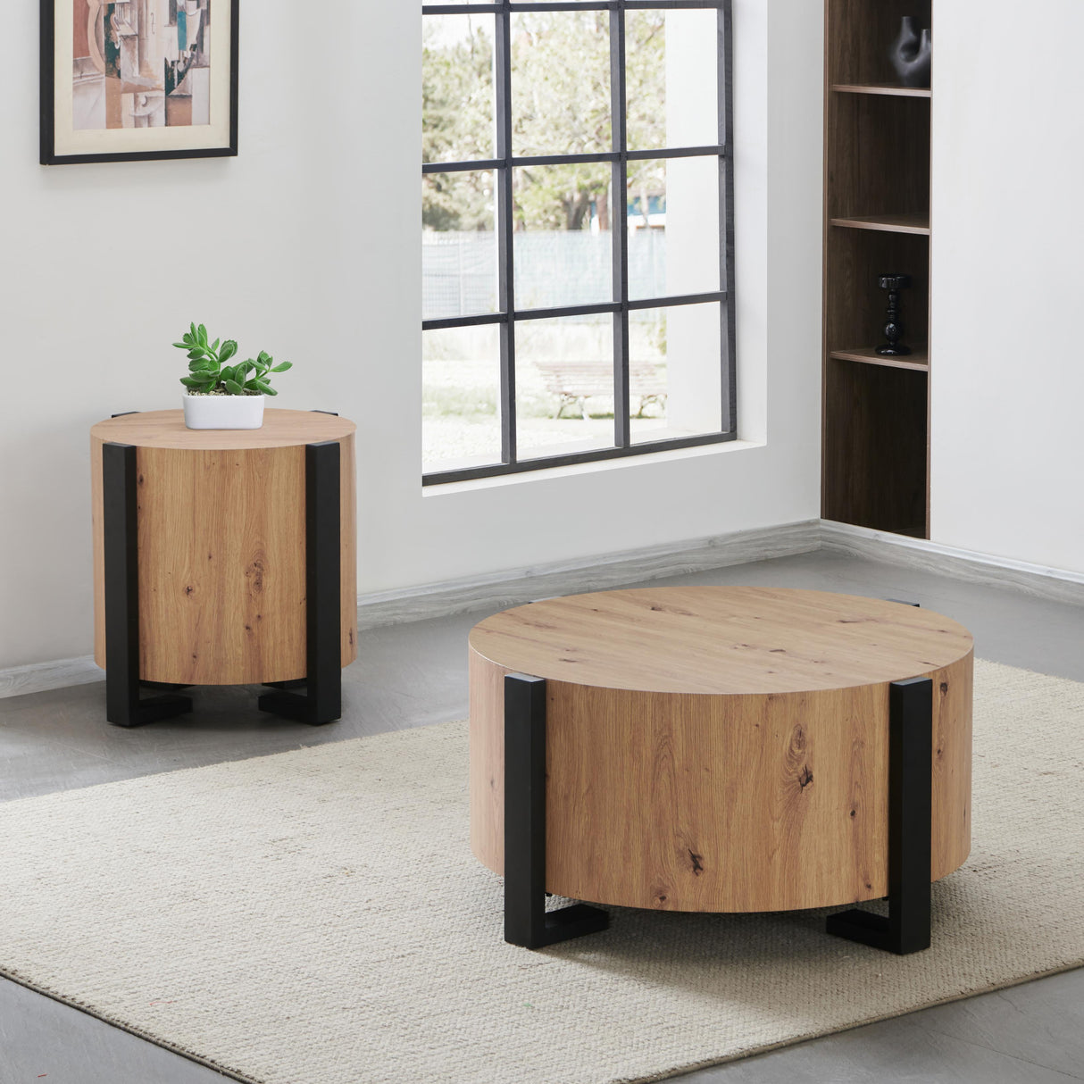 Steve Silver Furniture Darcie DR200RC Faux Wood Round Cocktail Table IMAGE 8