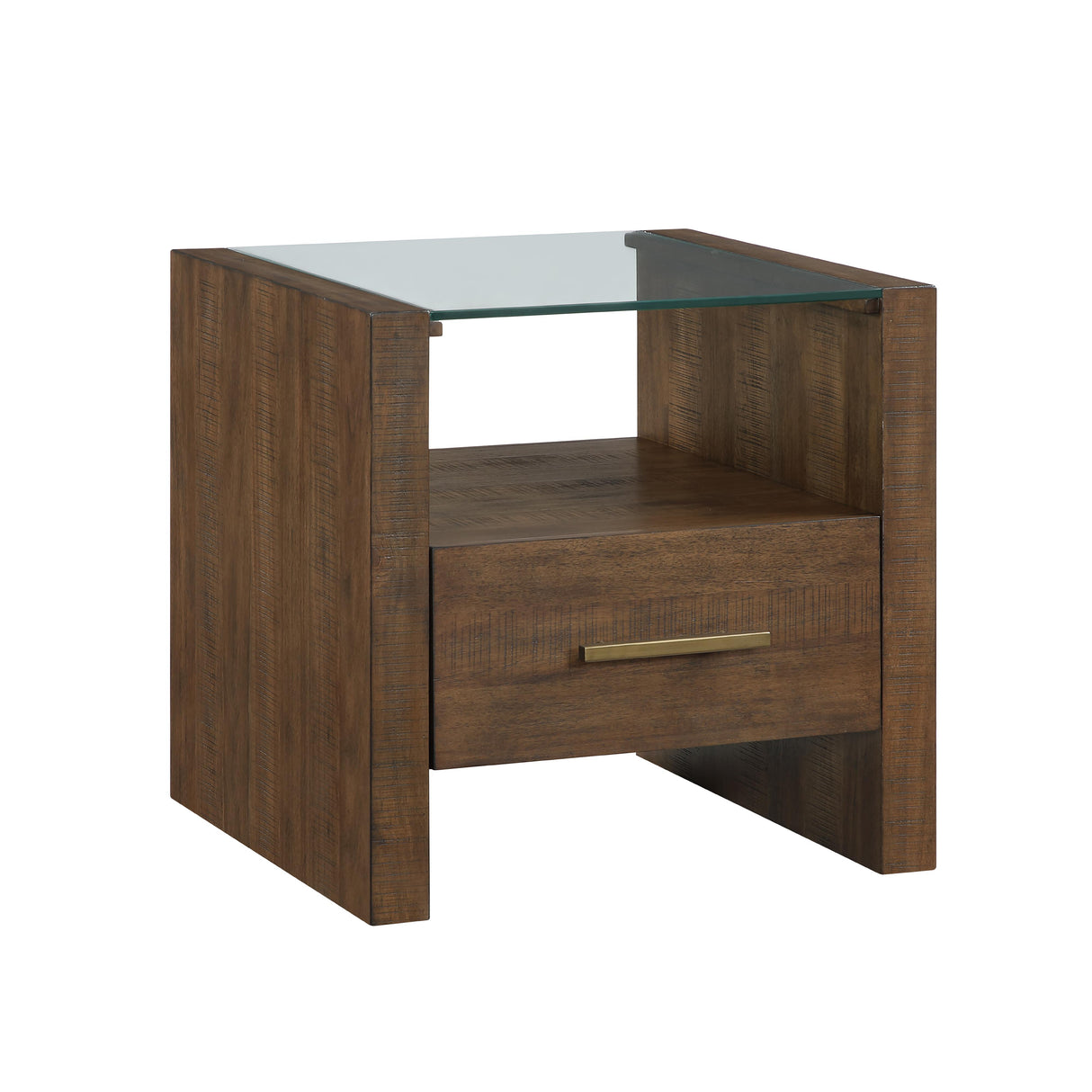 Steve Silver Furniture Garland GA100E Glass Top End Table IMAGE 2