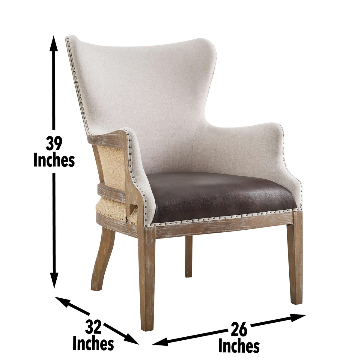 Steve Silver Furniture George GG850AC Two Tone Wingback Accent IMAGE 6