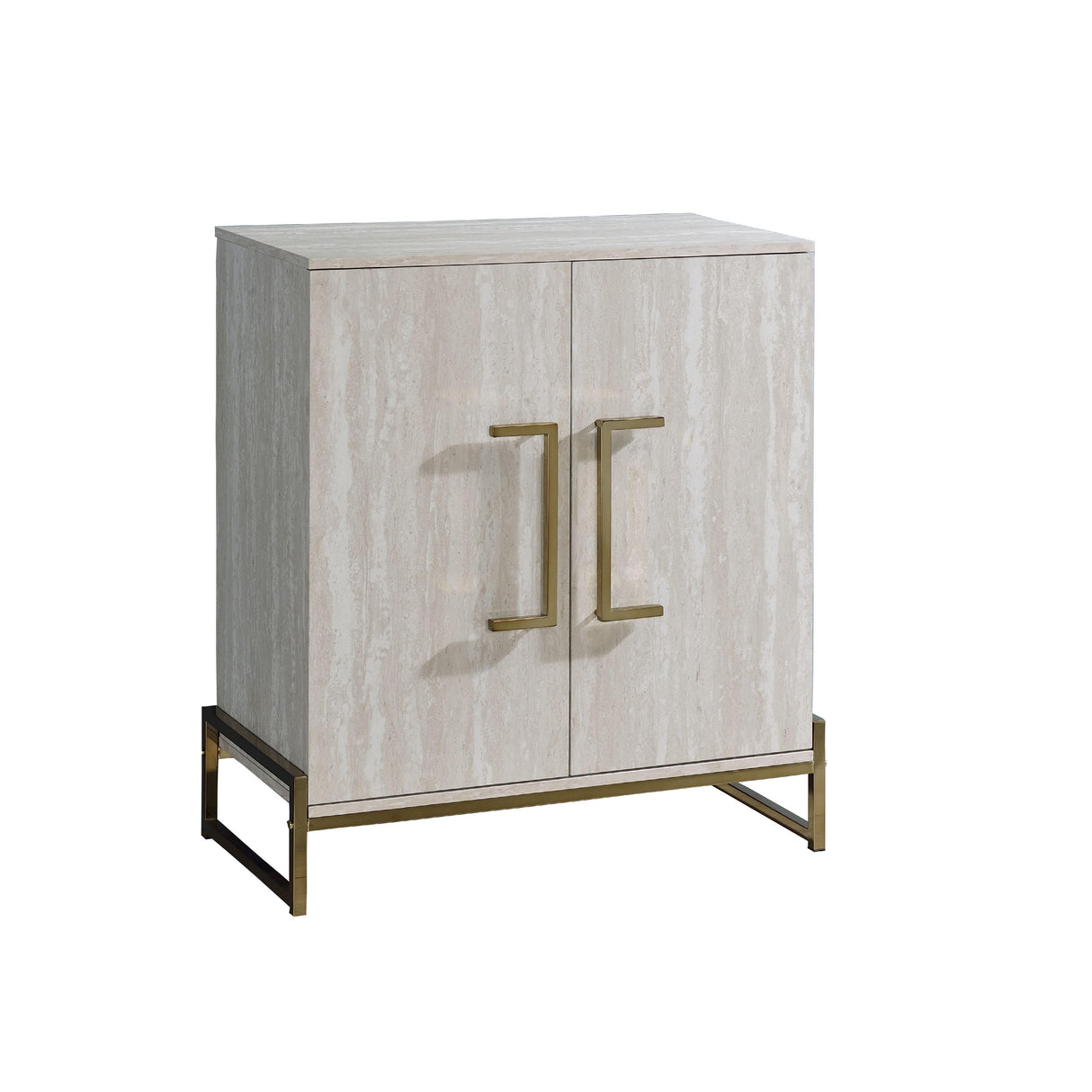 Steve Silver Furniture Larkin LK100SV Faux Marble Wine Cabinet IMAGE 1