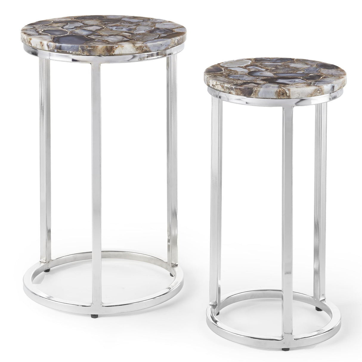 Steve Silver Furniture Onyx NY2000NT Agate Top Nesting Table IMAGE 1