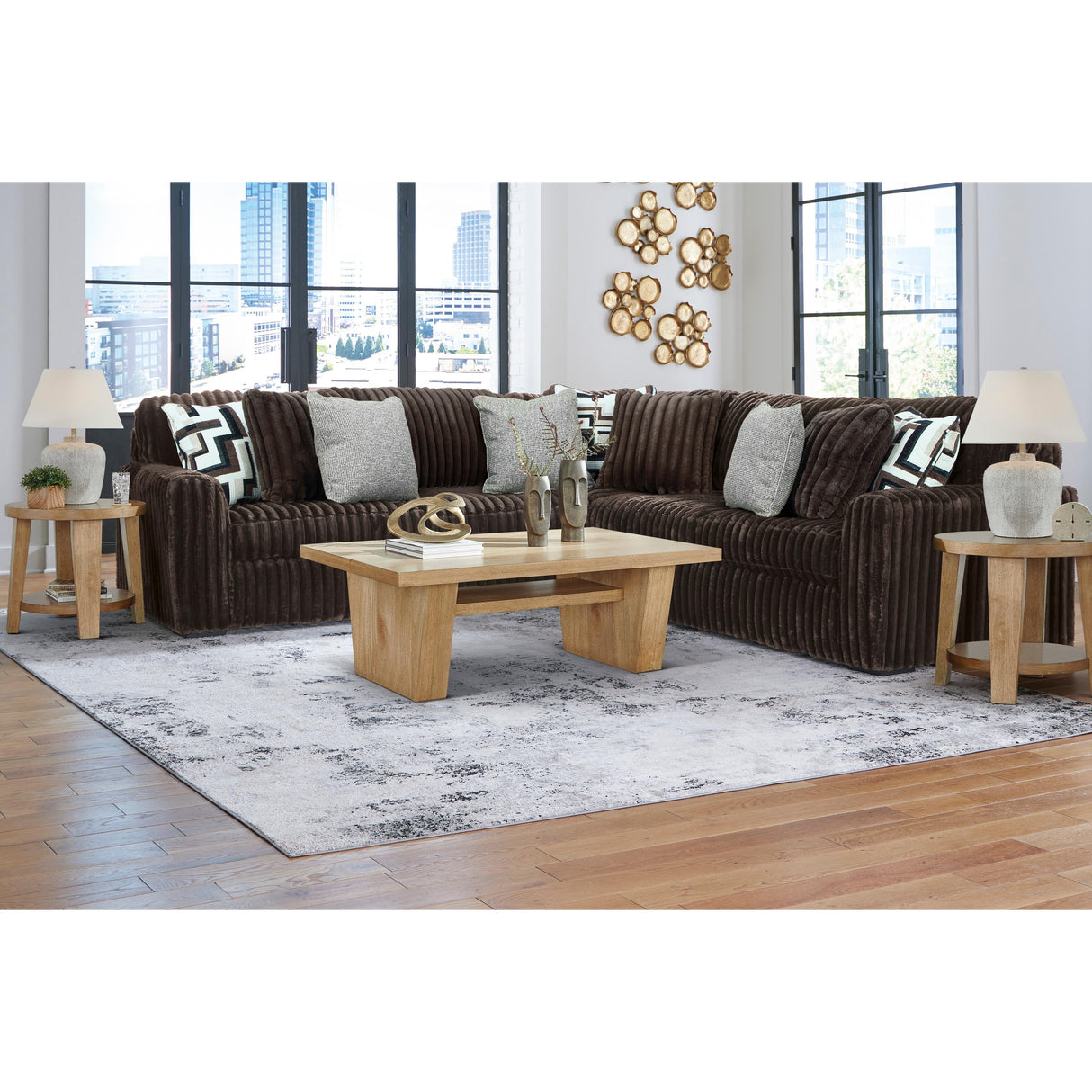 Signature Design by Ashley Midnight-Madness 98104S6 3 pc Sectional IMAGE 2