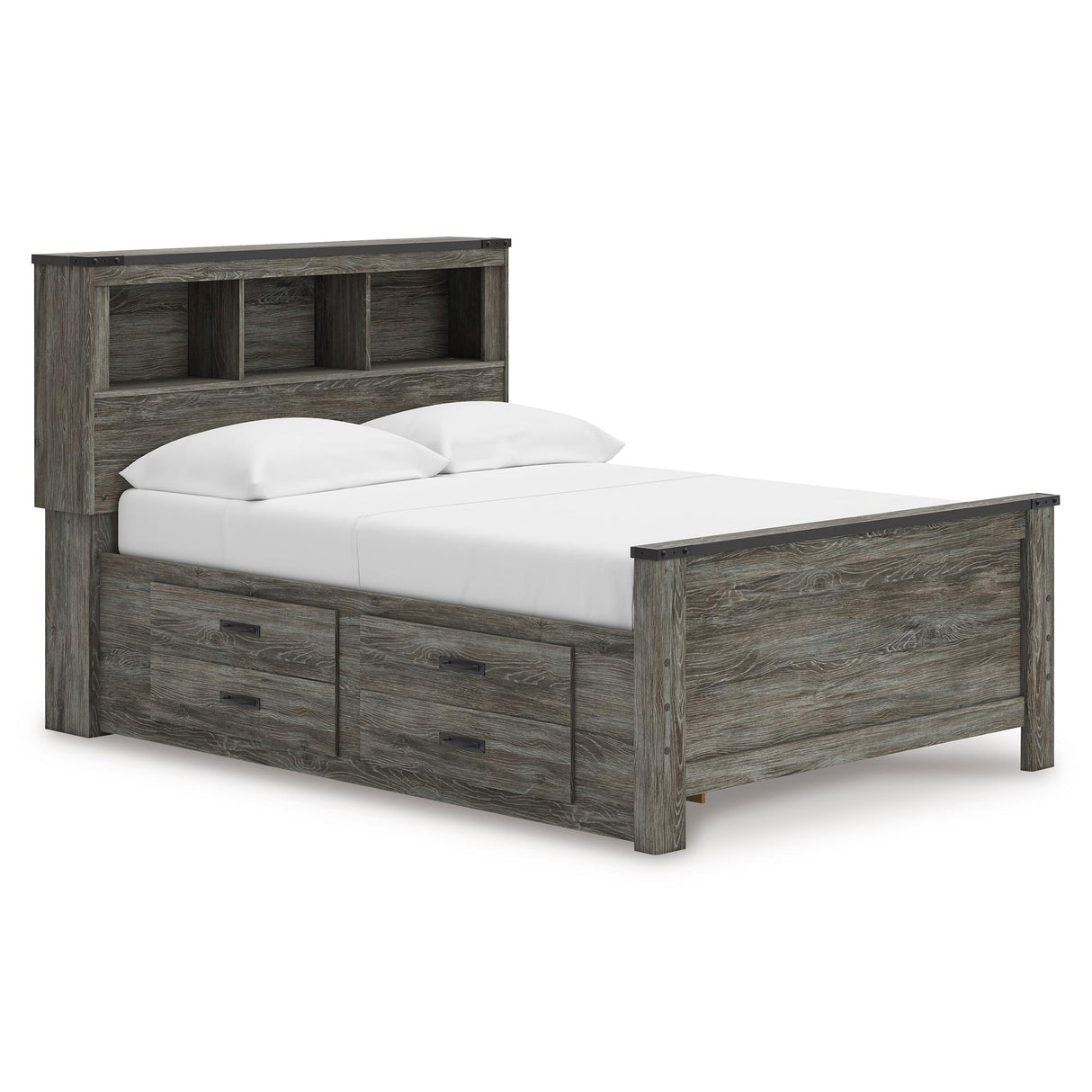 Signature Design by Ashley Frandern B4480B9 Full Bookcase Panel Bed with Storage IMAGE 1