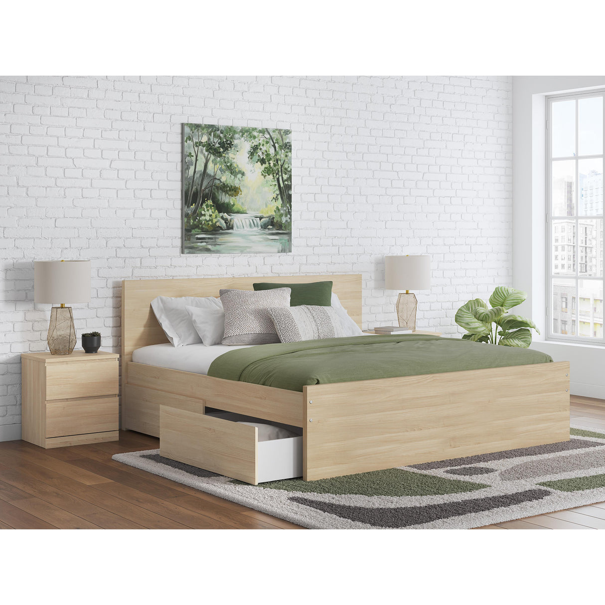 Signature Design by Ashley Onita EB9632B12 Queen Panel Platform Bed with 1 Side Storage IMAGE 8