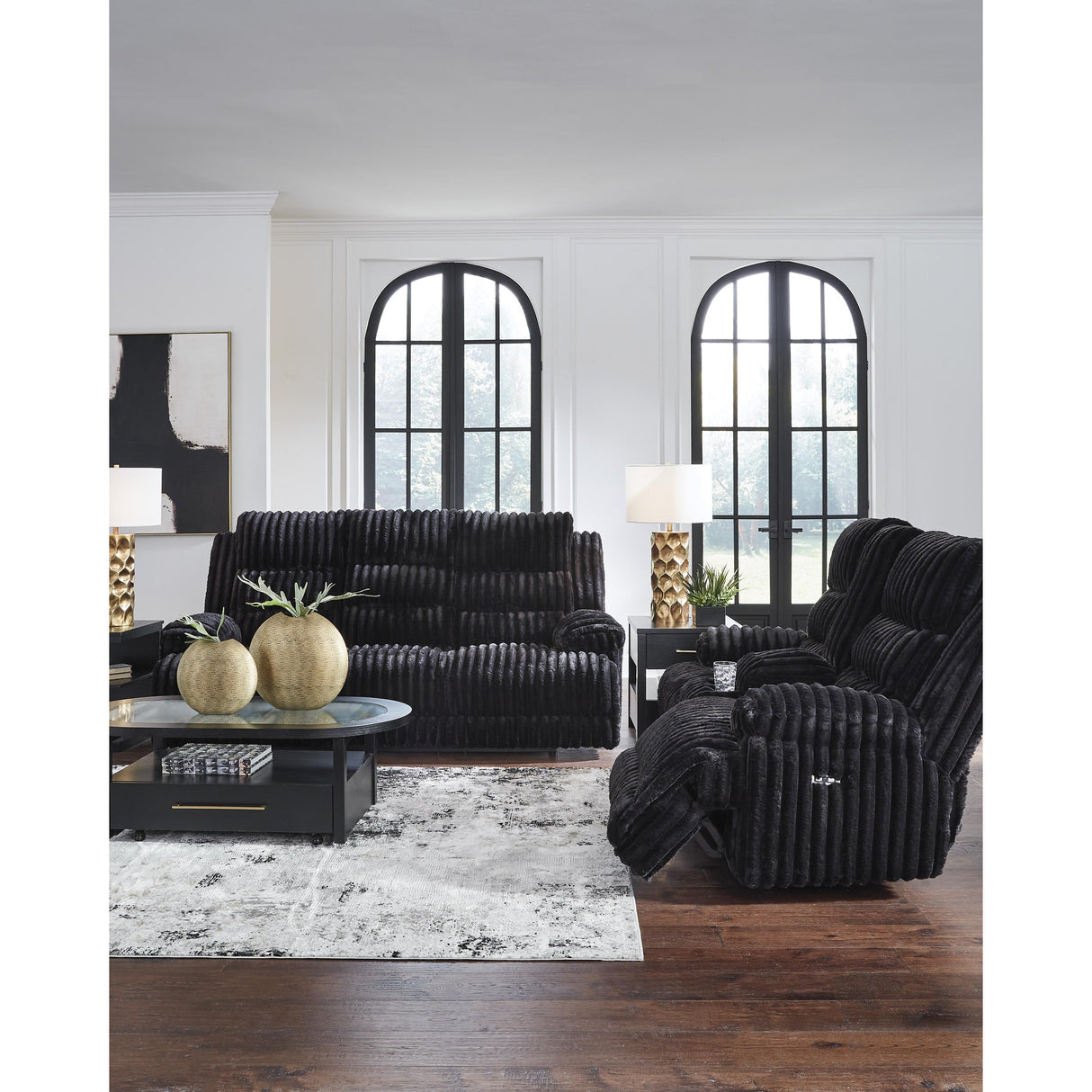 Signature Design by Ashley Rhine Falls PC4280599 Reclining Power Sofa with Drop Down Table IMAGE 12