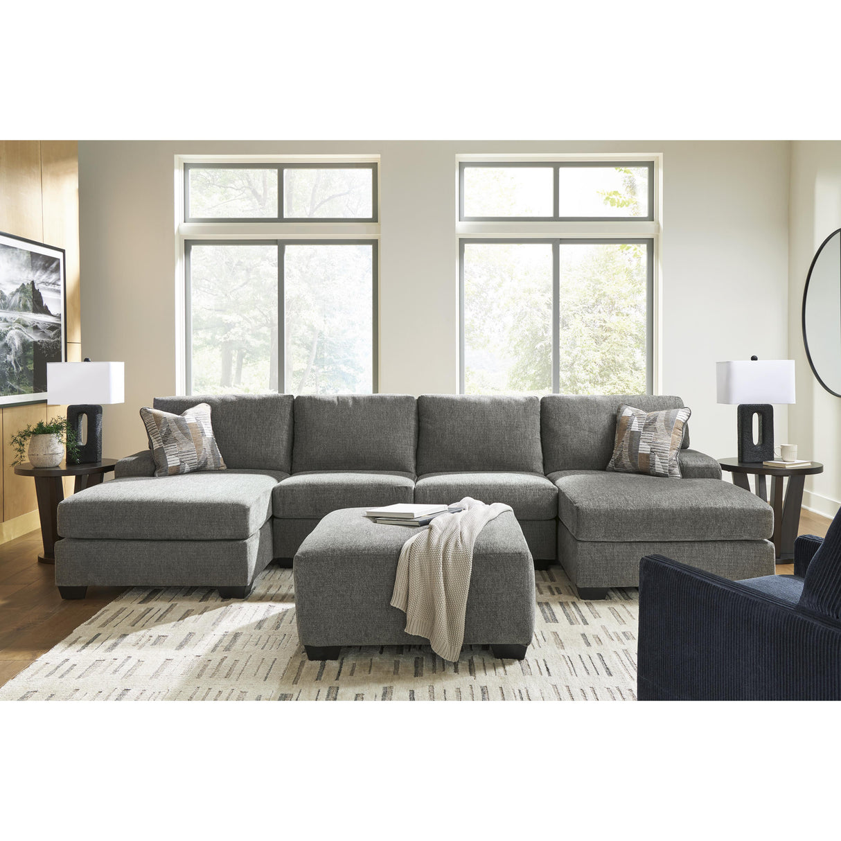 Signature Design by Ashley Clarington PC48405S7 3 pc Sleeper Sectional with Double Chaise IMAGE 7